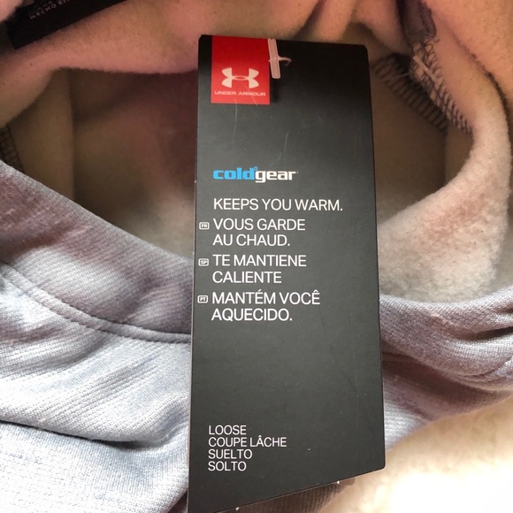 UNDER ARMOR Cold Gear Gray Hoodie Sweatshirt, S - Picture 6 of 7